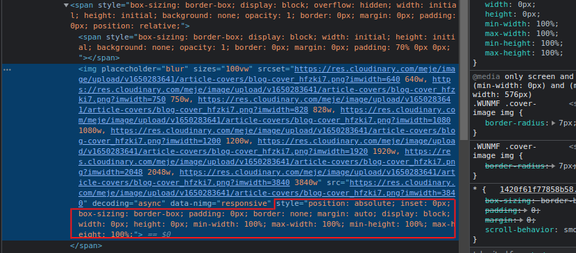 a screenshot of an image component on caleb's blog