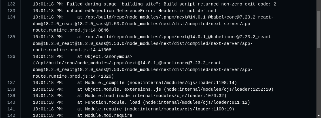 errors on caleb's netlify dashboard due to an upgrade of the Next.js version to 14